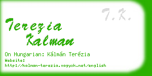 terezia kalman business card