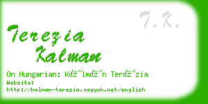 terezia kalman business card